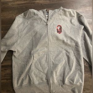 BAPE Full Zip Hoodie A Bathing Ape Jacket NWT Gray XXL
